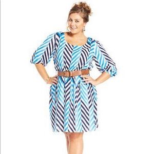 Stevie & Lindsay Chevron Print Dress size 2X